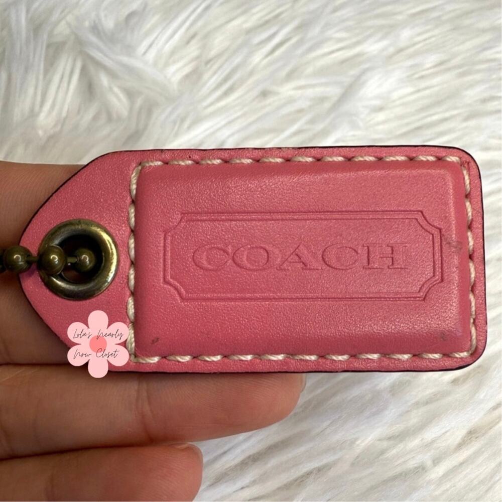2.5" y2k COACH Fob Bag Charm Hang tag Hangtag